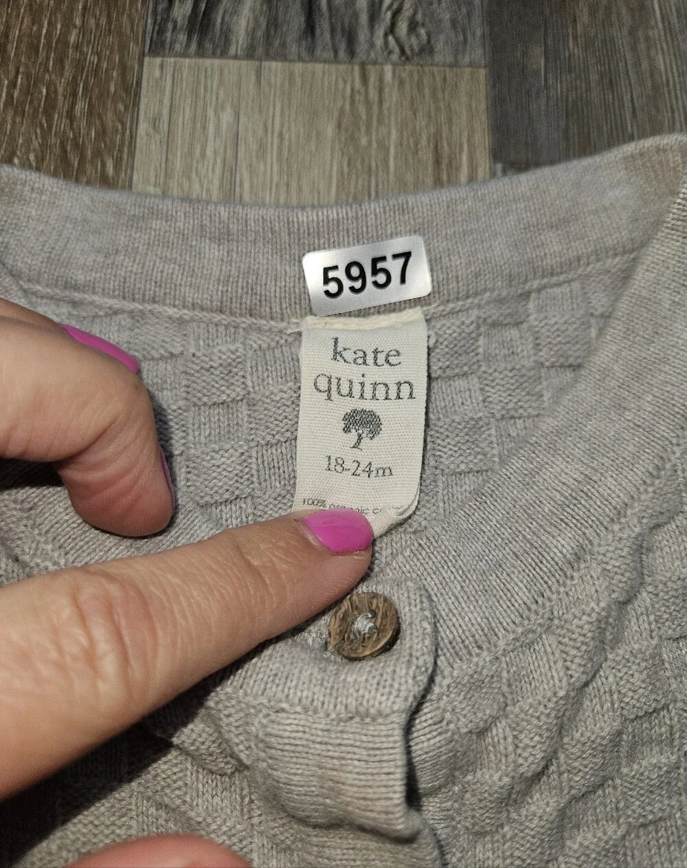Kate Quinn 18-24 Months Grey Jumpsuit Ruffle Shoulders